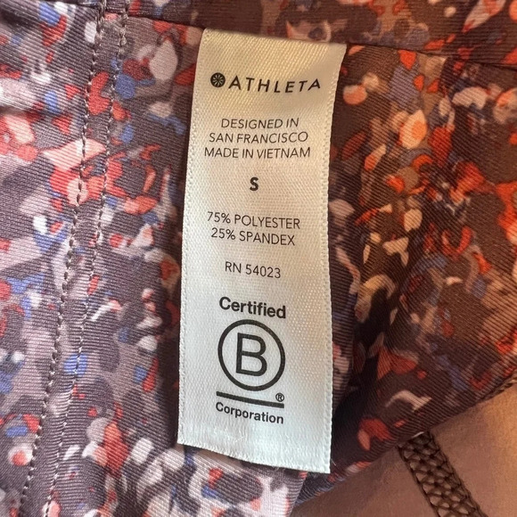 Athleta Rainier Printed Mesh Tight Size Small - Picture 10 of 11